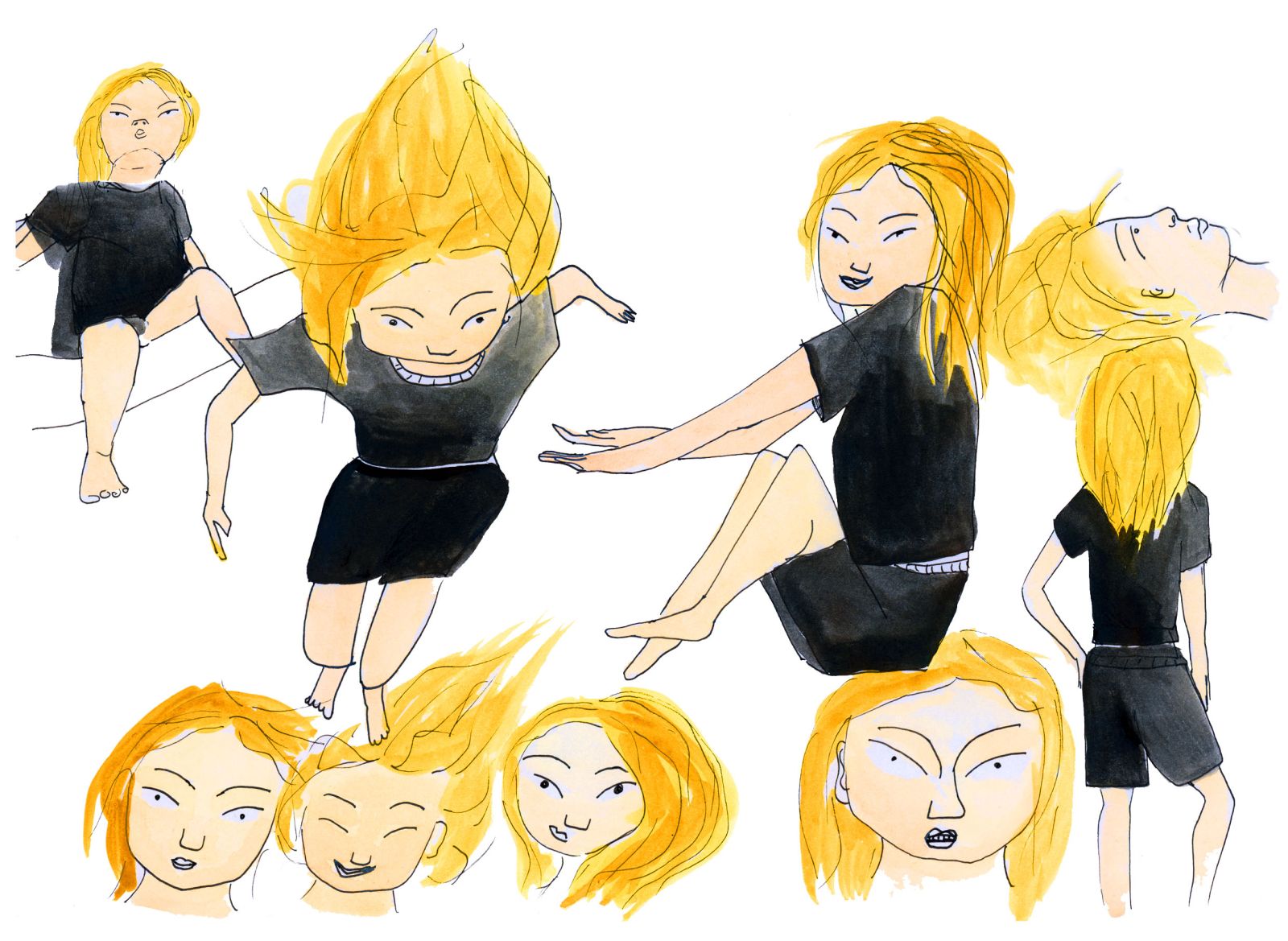 expression mouvement personnage